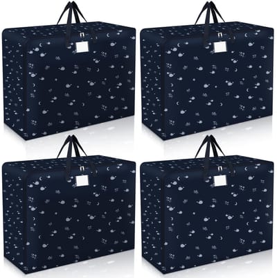 Dailygoods- Opbergtas 4 stuks - Grote Opbergtas 105 l - Waterdichte Verhuiszakken - Opvouwbaar - Oxford-stof - Met Ritssluiting - Opbergzak