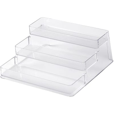 Organisateur de Vernis à Ongles Support Étagère 3 Niveaux Multifonctionnel Transparent Présentoir à Vernis à Ongles white