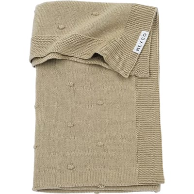 Meyco Baby Mini Knots wiegdeken - sand - 75x100cm - 1.0 TOG