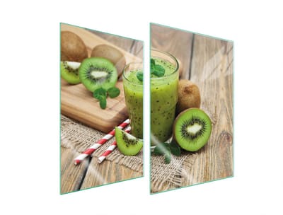 TMK ArtDeko - Serie - Glazen Beschermplaat - Thermisch Geharde Glas - 2x 35x52 cm