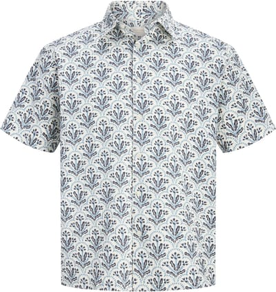 JACK&JONES ORIGINALS - JORCASSIS SEERSUCKER AOP SHIRT SS Heren Overhemd
