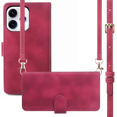 imoshion Hoesje - Geschikt voor Oppo Reno15 (5G) - Bookcase met koord - Rood