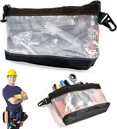 Transparante gereedschapszak van 2x30cm, waterdicht en antistatisch, ideaal voor opslag en organisatie van kleine tools