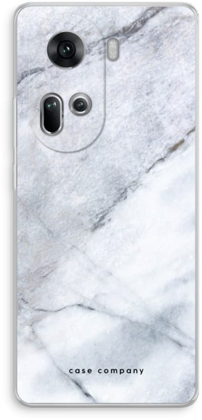 Case Company® - Hoesje geschikt voor Oppo Reno 11 hoesje - Witte marmer - Soft Cover Telefoonhoesje - Bescherming aan alle Kanten en Schermrand