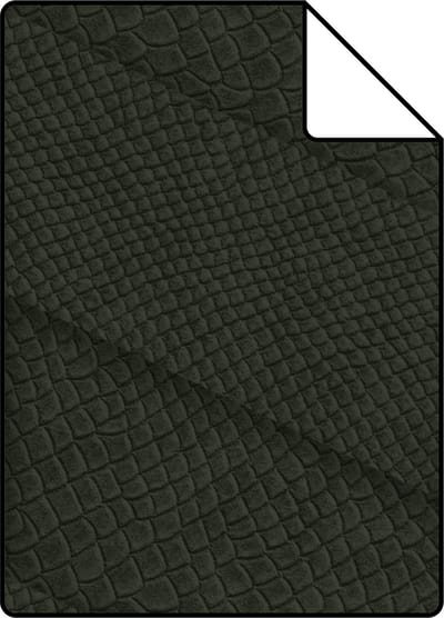 Proefstaal Origin Wallcoverings behang tegelmotief met slangenprint donkergroen - 26,5 x 21 cm - 347796-S