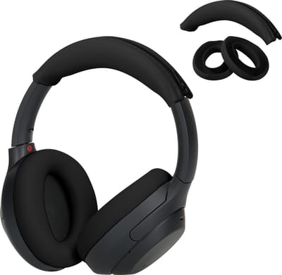 kwmobile siliconen cover voor koptelefoon - geschikt voor Sony WH-1000XM4 / WH-1000XM3 - Voor band en oorpads - 3x in zwart