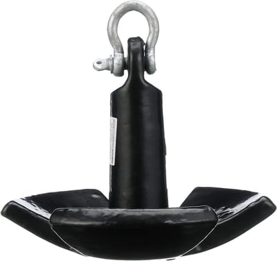 Rio Anker - Moerasanker Bootanker - Vastleggen Boot - Vinyllaag Klemkracht - 25 cm Diameter - Zwart