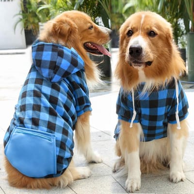 Manteau d'hiver pour chien, veste à carreaux réversible, vêtements pour temps froid, vêtements pour animaux de compagnie de petite, moyenne et grande taille XS(0.5-2kg) gray