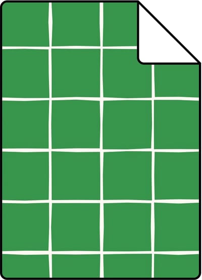 Proefstaal ESTAhome behang geblokt motief groen - 26.5 x 21 cm - 131267-S
