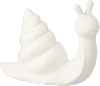 J-Line decoratie Slak - polyresin - wit