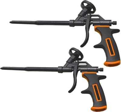 TRUTZHOLM Schuimpistool Teflon Set van 2 - Heavy Duty Bouwschuimpistool Antiaanbak - PU-Schuim Montageschuimpistool Metaal