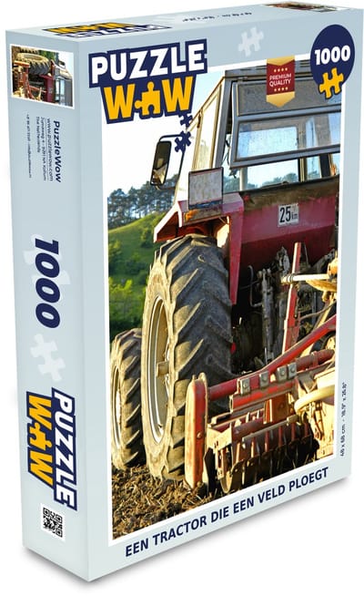 Puzzel Een tractor die een veld ploegt - Legpuzzel - Puzzel 1000 stukjes volwassenen