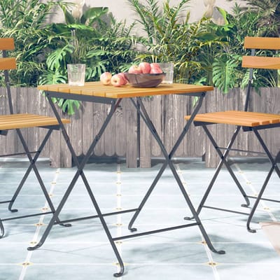 vidaXL - Bistrotafel - 55x54x71 - cm - massief - acaciahout