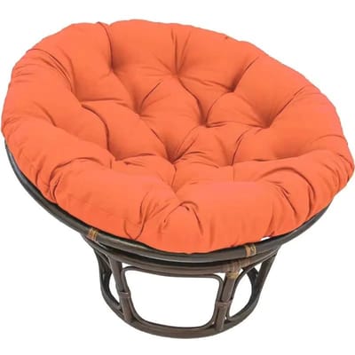 60/80/90/100cm Ronde Poef Tatami Kussen Kussen Vloerkussens Tuin Zitkussen Kussen Plaid Kussen Huis Bank Kussen 60x60cm oranje