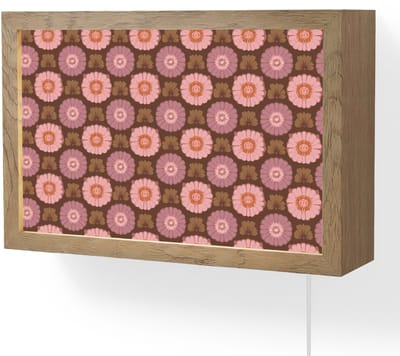 Wandlamp 30x20 cm - Oplaadbaar - Retro - Madelief - Roze - Wandlampen binnen woonkamer - Slaapkamer lamp met kabel - Decoratieve nachtlamp - Vloerlamp snoer