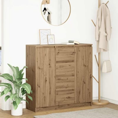 vidaXL - Dressoir - met - lades - 100,5x35x98,5 - cm - spaanplaat - artisanaal
