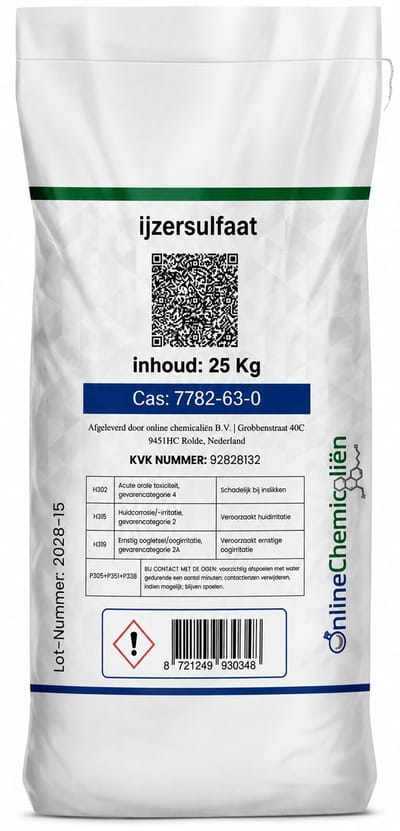 Online chemicalien – IJzersulfaat – 25 kg – Anti Mos – Meststof – Mosvrij Gazon – 1000m2