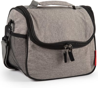Plasticforte Koeltas/lunchtas Callela - taupe/zwart - 6.5 liter - 17 x 26 x 20 cm - strand - lunchtas
