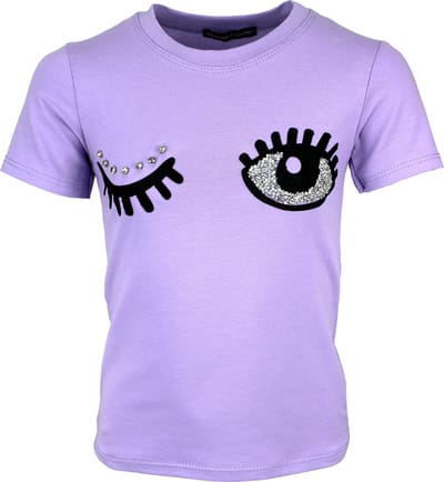 S&C Shirtje Knipoog lila Kids & Kind Meisjes Paars - Maat: 98/104
