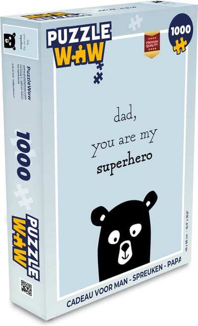 Puzzel Papa - Quotes - Dad you are my superhero - Spreuken - Legpuzzel - Puzzel 1000 stukjes volwassenen - Vaderdag cadeautje - Cadeau voor vader en papa
