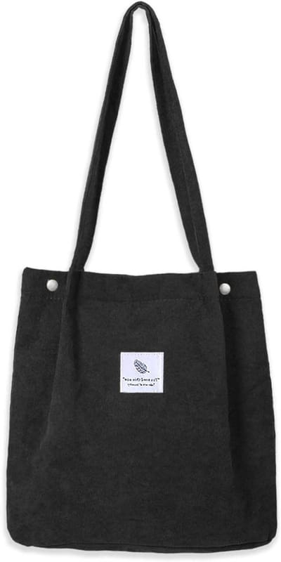 Grote Schoudertas voor Dames van Corduroy - Stijlvolle Strandtas, Crossbody en Shopper voor Werk en School