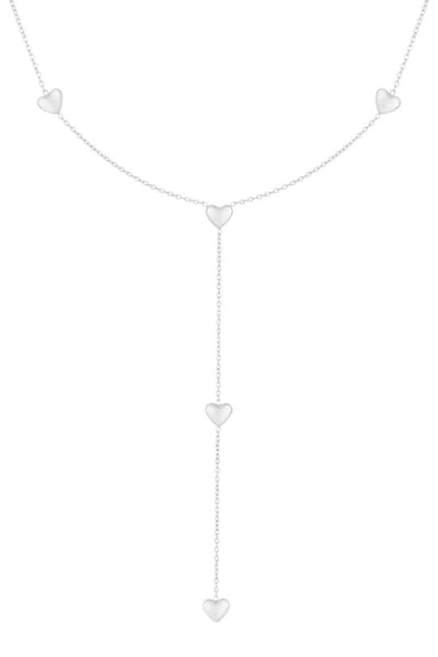 Endless love ketting - Zilverkleur- hartjes- valentijn - moederdag