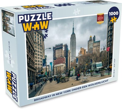 Puzzel New York - Empire State Building - Winter - Legpuzzel - Puzzel 1000 stukjes volwassenen