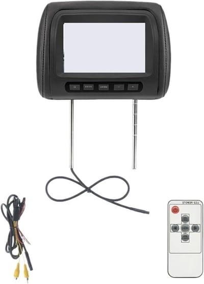 Auto Hoofdsteun Monitor - 7 Inch Scherm - Reizen Met Kinderen - Universele Pasvorm - 7 Inch - Zwart