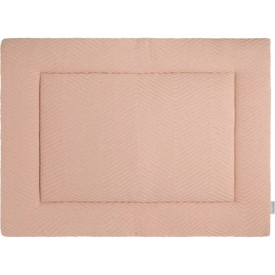 Baby's Only - Gebreid boxkleed Grace - Parklegger - Speelkleed - Boxmatras met visgraatmotief - Blush - 75x95 cm - Extra dik - Boxmatras - Tweezijdig te gebruiken