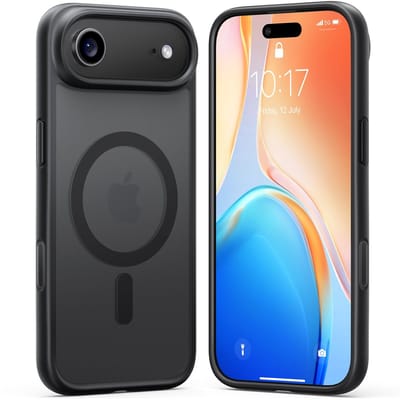TORRAS Guardian Magnetic Hoesje Geschikt voor iPhone Air - Compatibel met MagSafe / Qi2 - Matte Beschermhoes - Back Cover met Magneet Zwart