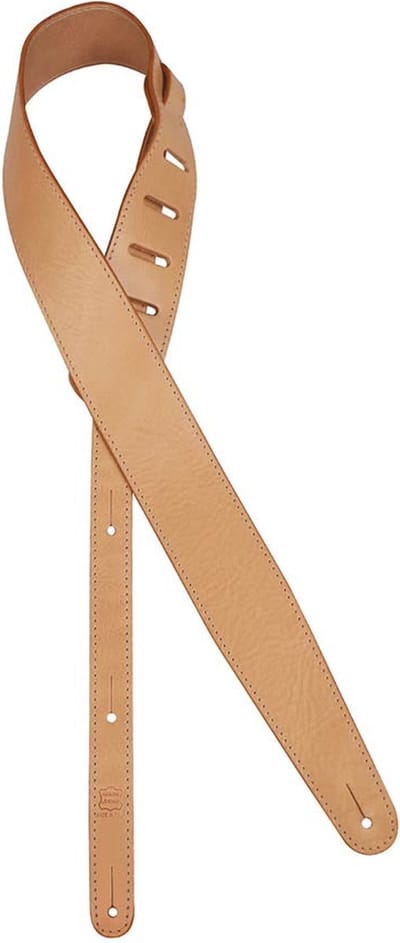 Gaucho GST-951-NT gitaarriem, topkwaliteit Europees leder, 5,5cm. breed, naturel, made in Italy