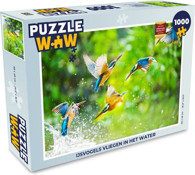 Puzzel IJsvogels vliegen in het water - Legpuzzel - Puzzel 1000 stukjes volwassenen