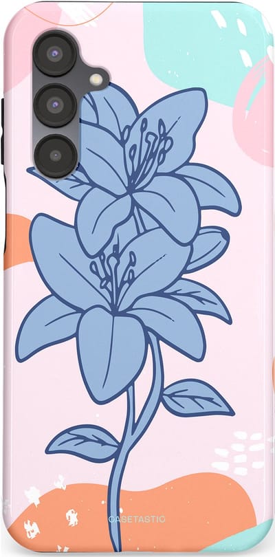 Casetastic hoesje geschikt voor Samsung Galaxy A16 - Dubbellaagse bescherming - Roze Paarse Lelie Bloemen - Fashion Case - Wit Perzik Lichtblauw Mintgroen