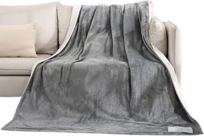 Elektrische Deken - Met Afstandsbediening - Beddeken - Fleece - 180 x 130 cm - 4 Temperatuurstanden - Zilver Grijs