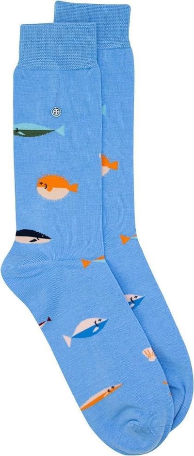 Alfredo Gonzales Fish Sokken AG-Sk-FIS-01 113 Light Blue/Orange/Blue XS(35-37)