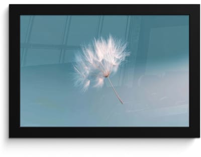 Poster in lijst - Fotolijst 30x20 cm - Posters - Paardenbloempluisje - Blauw - Lucht - Posterlijst zwart - Decoratie - Wanddecoratie woonkamer - Muurdecoratie slaapkamer