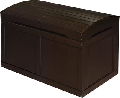 Speelgoedkist Vat - Opbergkist Kist - Speelgoed Opbergen - Veiligheidsscharnier - 30 Liter - Espresso