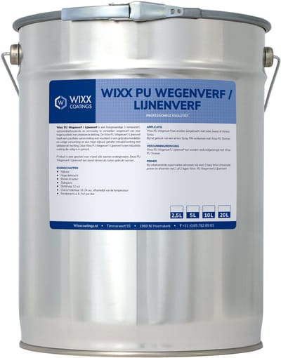 Wixx PU Wegenverf Lijnenverf - 10L - RAL 5017 | Verkeersblauw