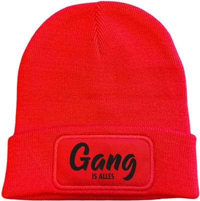 Gang is alles wintermuts rood - soBAD. | Unisex | Skimuts | Muts | Kou | met grappige tekst | Winter | Beanie
