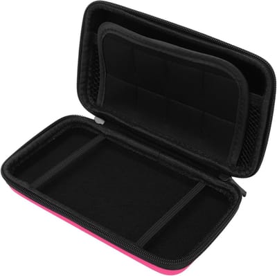 Draagbare Reisetui voor 2DS XL, 2DS LL en 3DS met 8 Slots, Beschermende Hard Shell, Roze, Ideaal voor Gaming Accessoires