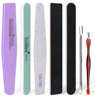 Professionele dubbele nagelvijlen set voor manicures – 7 stuks nagelverzorgingsgereedschap