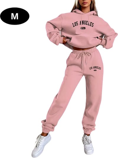Livano Joggingpak Dames - Huispak - Volwassenen - Trainingspak - Comfortabel - Jogging Pak - Joggingsbroek - Roze - M