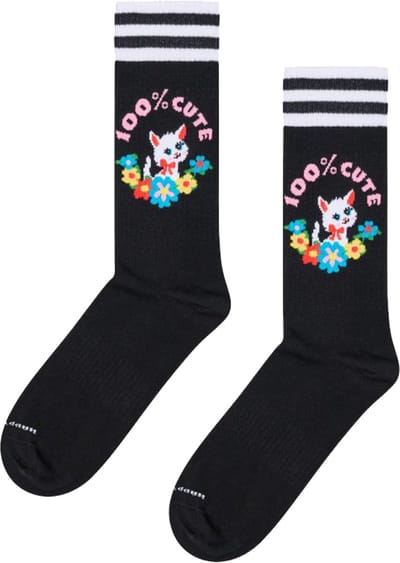 Happy Socks 100% Cute Sneaker Sock - unisex sokken - zwart - Unisex - Maat: 36 - 40