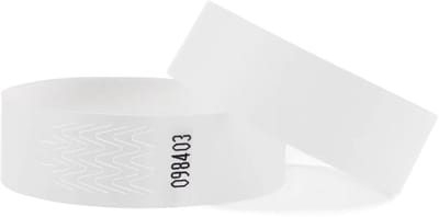Combicraft polsbandjes Tyvek, wit, pak van 100 stuks