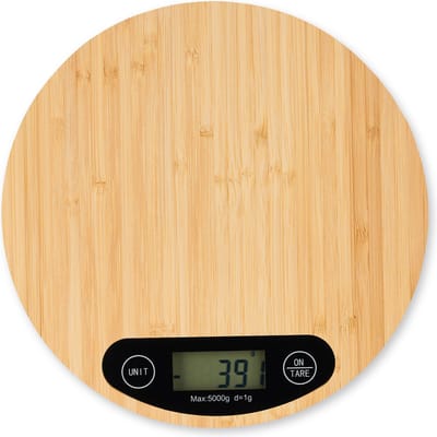 keukenweegschaal digitaal - LCD-display - tot 5 kg - tarra functie - Ø 20 cm