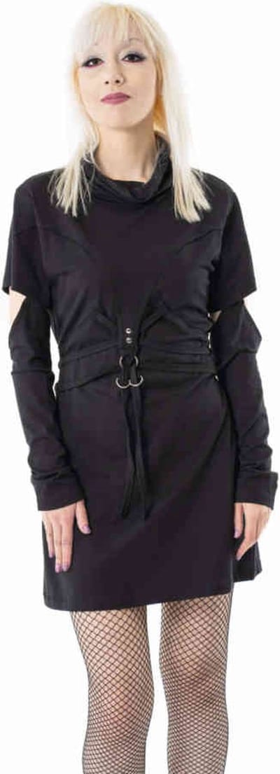 Chemical Black - Alara Korte jurk - S - Zwart