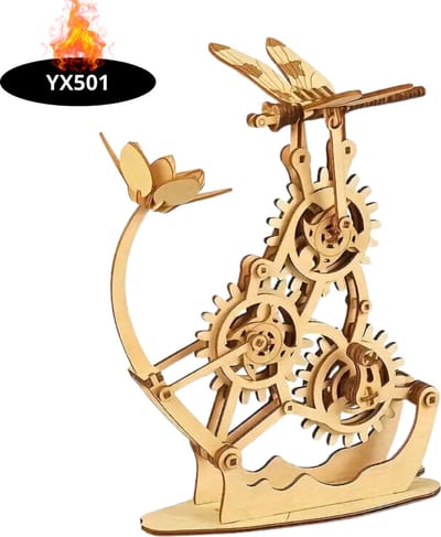 Livano Bouwpakket Hout - Kinderen - Volwassenen - Bouwpakketten Volwassenen - Boot - Houten Puzzel - 3D - Libelle