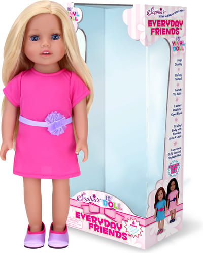 Sophia's 45,7 cm Pop "Chloe" - Felroze Jurk en Paarse Schoenen