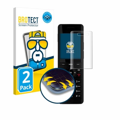 BROTECT - Screenprotector voor AVM Fritz!Fon X6 Black - Folie Beschermfolie transparant volledig dekking - 2 Stuks