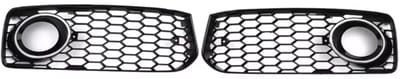 Grille - Voor Audi A5 S-Line/S5 B8 RS5 2008-2012 - Auto accessoires - Honingraat grille - Mistlichtroosters - Zwart/Chroom